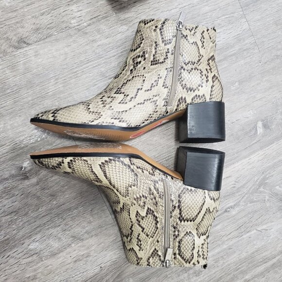 en Thread Leather Snakeskin Print Ankle Boots 9.5 - Picture 3 of 9